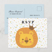 safari lion oerwoud lion , dierenschildering uitnodiging briefkaart (Voorkant / Achterkant)