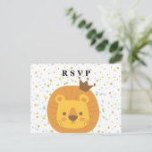 safari lion oerwoud lion , dierenschildering uitnodiging briefkaart (Staand voorkant)