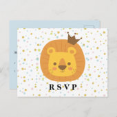 safari lion oerwoud lion , dierenschildering uitnodiging briefkaart (Voorkant / Achterkant)