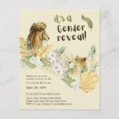 Safari Lions GENDER REVEAL Baby Shower Invitations (Voorkant)