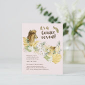 Safari Lions GENDER REVEAL Baby Shower Invitations (Staand voorkant)