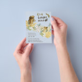 Safari Lions GENDER REVEAL Baby Shower Invitations Flyer (Hand)