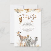 Safari Little Animals Oerwoud Dank u wel Bedankkaart (Voorkant)