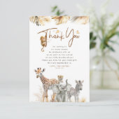 Safari Little Animals Oerwoud Dank u wel Bedankkaart (Staand voorkant)