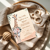Safari Little Explorer Giraffe Baby shower Kaart
