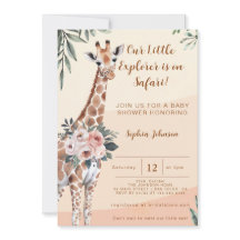 Safari Little Explorer Giraffe Baby shower