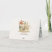 Safari Little King Lion Zebra Giraffe Boy Shower Kaart (Achterkant)