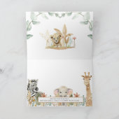 Safari Little King Lion Zebra Giraffe Boy Shower Kaart (Binnen)