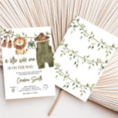 Safari Little Wild One Babykleding Baby shower Kaart