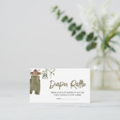 Safari Little Wild One Babykleding Luier Raffle Informatiekaartje (Staand voorkant)