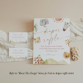 SAFARI Luier Raffle Baby shower Spel Sign Poster