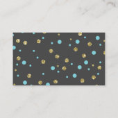 Safari Luier Raffle Ticket, Aqua, Faux Glitter Informatiekaartje (Achterkant)