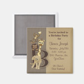 Safari Magnet Verjaardagsgunst (Voorkant / Achterkant)