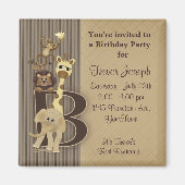 Safari Magnet Verjaardagsgunst (Voorkant)