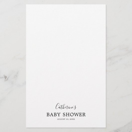 Safari Mammie of Baby shower Game (Achterkant)