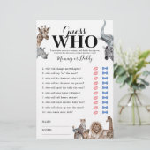 Safari Mammie of Baby shower Game (Staand voorkant)