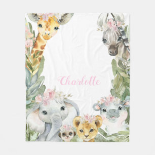 Safari Meisje Baby Deken