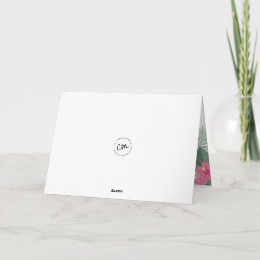 Safari meisje bedankt kaart (Achterkant)