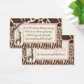 Safari Meisje Gift Label B Visitekaartjes (Bureau)