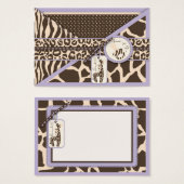 Safari Meisje LAV TY Gift Label 2 Visitekaartje (Voorkant /achterkant)