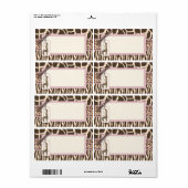 Safari Meisje Naam Tag Etiket (Full Sheet)