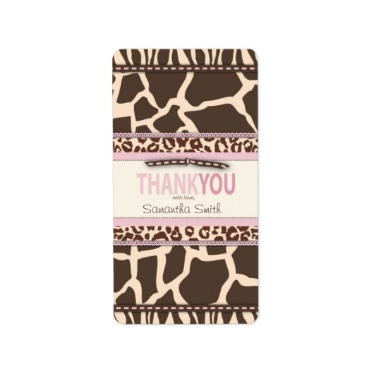 Safari Meisje TY Mini Snoep Bar Label (Voorkant)