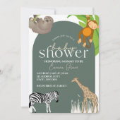 Safari Met Baby shower Uitnodiging (Voorkant)