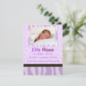 Safari Mix - Baby op Zebra en Giraffe Aankondiging (Staand voorkant)