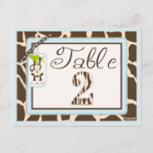 Safari Monkey Animal Print Baby shower Briefkaart (Achterkant)