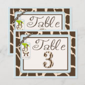 Safari Monkey Animal Print Baby shower Briefkaart (Voorkant / Achterkant)