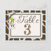 Safari Monkey Animal Print Baby shower Briefkaart (Achterkant)