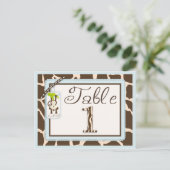 Safari Monkey Animal Print Baby shower Briefkaart (Staand voorkant)