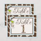 Safari Monkey Animal Print Baby shower Briefkaart (Voorkant / Achterkant)