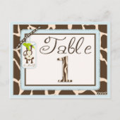 Safari Monkey Animal Print Baby shower Briefkaart (Achterkant)
