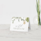 Safari Monkey Baby shower Bedankkaart (Voorkant)