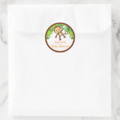 Safari Monkey Baby shower Favor Stickers (Tas)