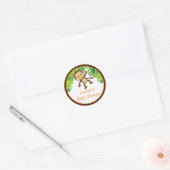 Safari Monkey Baby shower Favor Stickers (Envelop)