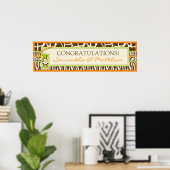 Safari Monkey & Pacifier Animal Print Baby Banner (Thuiskantoor)