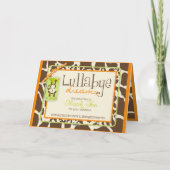 Safari Monkey & Pacifier Animal Print Baby shower Aankondiging (Achterkant)