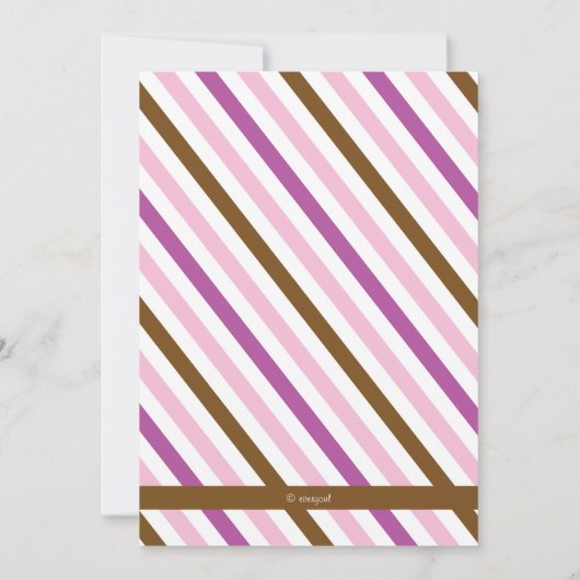 Safari Monkey Photo Pinks Baby shower Invitation Kaart (Achterkant)