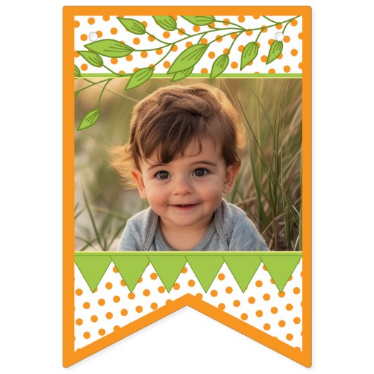 Safari Monkey Verjaardag Vlaggetjes (Eerste vlag)