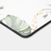 Safari Monogram Elegante Script naam Botanical Bureaumat (Hoek)