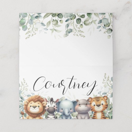 Safari Naam Plaats Kaart Plaatskaartje (Buitenkant ongevouwen)