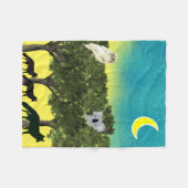 Safari Nacht Fleece Deken (Voorkant (Horizontaal))