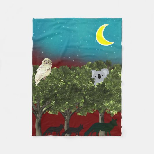 Safari Night Fleece Blanket Deken (Voorkant)