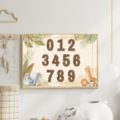 Safari Nummers Nursery Boho Jungle Dieren Poster