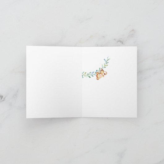 Safari Oerwoud 1e Verjaardag Dank u Opmerking Bedankkaart (Binnen)