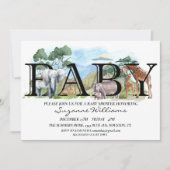 Safari Oerwoud Africa Animal mamas Baby shower Kaart (Voorkant)