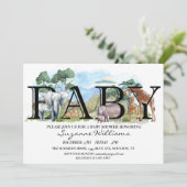 Safari Oerwoud Africa Animal mamas Baby shower Kaart (Staand voorkant)