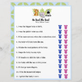 Safari Oerwoud Animal Baby shower zei dat ze zei: (Voorkant / Achterkant)